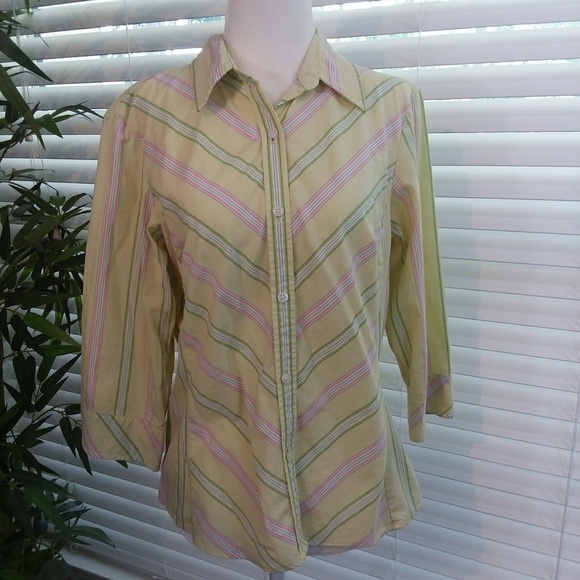 Crazy Horse/Liz Claiborne Tops - 2/$6 Crazy Horse Striped Button Up Shirt